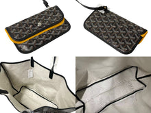 Load image into Gallery viewer, 新品未使用 GOYARD ゴヤール サンルイPM バッグ トートバッグ STLOUIPMLTY09CL09P PVC レザー ヘリンボーン ブラック 中古 4c074499
