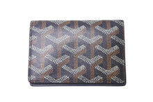 Load image into Gallery viewer, 極美品 GOYARD ゴヤール マルゼルブ カードケース ブラウン ブラック PVC レザー MALESHPMLTY01CL01X 中古 4c074501