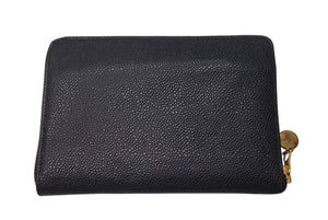 CHANEL シャネル 長財布 ラウンドジップ キャビアスキン ココマーク 4番台 ブラック レディース 美品 中古 4c074505