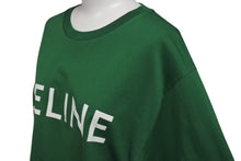 Load image into Gallery viewer, CELINE セリーヌ Crop Top Logo T Shirt クロップド ロゴ T シャツ グリーン レディース 2X761501F 美品 中古 4c074509