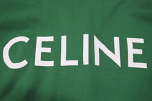 Load image into Gallery viewer, CELINE セリーヌ Crop Top Logo T Shirt クロップド ロゴ T シャツ グリーン レディース 2X761501F 美品 中古 4c074509