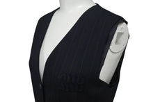 Load image into Gallery viewer, MIUMIU ミュウミュウ Pink Stripe Minidress ピンストライプ ミニドレス サイズ 38 ネイビー MF5225 美品 中古 4c074511