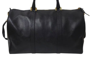 CHANEL シャネル ココマーク ボストンバッグ キャビアスキン 5番台 レザー ブラック 美品 中古 4c074515