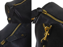 Load image into Gallery viewer, CHANEL シャネル ココマーク ボストンバッグ キャビアスキン 5番台 レザー ブラック 美品 中古 4c074515