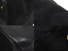 Load image into Gallery viewer, CHANEL シャネル ココマーク ボストンバッグ キャビアスキン 5番台 レザー ブラック 美品 中古 4c074515