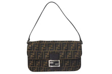 画像をギャラリービューアに読み込む, FENDI フェンディ ズッカ柄 Mamma Bucket ズッカ マンマバケット ショルダーバッグ キャンバス ブラウン 良品 中古 4c074519 