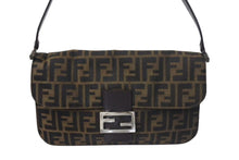 画像をギャラリービューアに読み込む, FENDI フェンディ ズッカ柄 Mamma Bucket ズッカ マンマバケット ショルダーバッグ キャンバス ブラウン 良品 中古 4c074519 