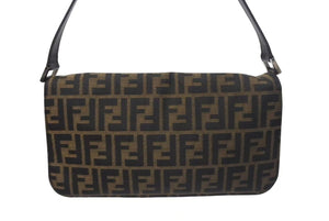FENDI フェンディ ズッカ柄 Mamma Bucket ズッカ マンマバケット ショルダーバッグ キャンバス ブラウン 良品 中古 4c074519 