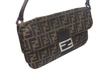 画像をギャラリービューアに読み込む, FENDI フェンディ ズッカ柄 Mamma Bucket ズッカ マンマバケット ショルダーバッグ キャンバス ブラウン 良品 中古 4c074519 