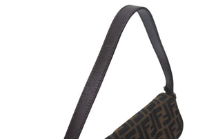 FENDI フェンディ ズッカ柄 Mamma Bucket ズッカ マンマバケット ショルダーバッグ キャンバス ブラウン 良品 中古 4c074519 