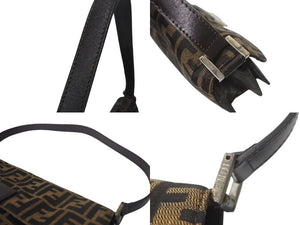 FENDI フェンディ ズッカ柄 Mamma Bucket ズッカ マンマバケット ショルダーバッグ キャンバス ブラウン 良品 中古 4c074519 