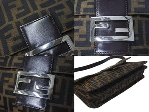 FENDI フェンディ ズッカ柄 Mamma Bucket ズッカ マンマバケット ショルダーバッグ キャンバス ブラウン 良品 中古 4c074519 