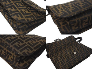FENDI フェンディ ズッカ柄 Mamma Bucket ズッカ マンマバケット ショルダーバッグ キャンバス ブラウン 良品 中古 4c074519 