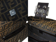画像をギャラリービューアに読み込む, FENDI フェンディ ズッカ柄 Mamma Bucket ズッカ マンマバケット ショルダーバッグ キャンバス ブラウン 良品 中古 4c074519 