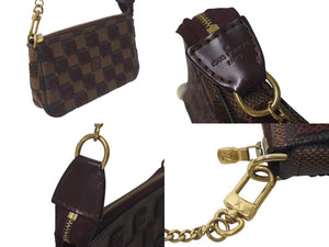 極美品 LOUIS VUITTON ルイヴィトン モノグラム ミニポシェット アクセソワール ダミエパイエット N63176 スパンコール 中古 4c074520