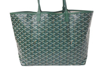 Load image into Gallery viewer, 新品未使用 GOYARD ゴヤール サンルイPM バッグ トートバッグ STLOUIPMLTY09CL09P PVC レザー ヘリンボーン グリーン 中古 4c074521