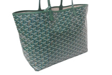 Load image into Gallery viewer, 新品未使用 GOYARD ゴヤール サンルイPM バッグ トートバッグ STLOUIPMLTY09CL09P PVC レザー ヘリンボーン グリーン 中古 4c074521