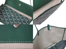 Load image into Gallery viewer, 新品未使用 GOYARD ゴヤール サンルイPM バッグ トートバッグ STLOUIPMLTY09CL09P PVC レザー ヘリンボーン グリーン 中古 4c074521