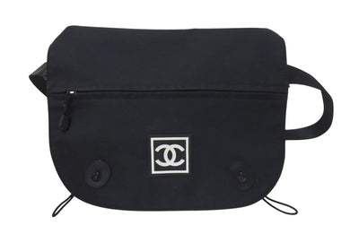 CHANEL シャネル スポーツライン ナイロン ショルダーバッグ ブラック 9番台 ココマーク ロゴ 美品 中古 4c074529