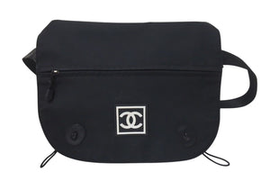 CHANEL シャネル スポーツライン ナイロン ショルダーバッグ ブラック 9番台 ココマーク ロゴ 美品 中古 4c074529