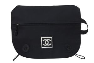 CHANEL シャネル スポーツライン ナイロン ショルダーバッグ ブラック 9番台 ココマーク ロゴ 美品 中古 4c074529