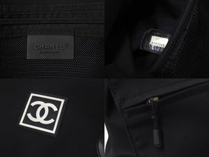 CHANEL シャネル スポーツライン ナイロン ショルダーバッグ ブラック 9番台 ココマーク ロゴ 美品 中古 4c074529