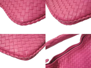 極美品 BOTTEGA VENETA ボッテガ ヴェネタ イントレチャート ホーボーバッグ ワンショルダーバッグ レザー ピンク 中古 4c074534