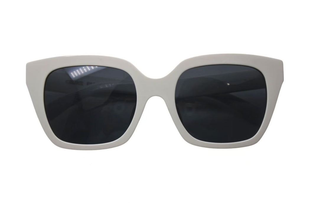 CELINE セリーヌ サングラス サイド ロゴ 56◻︎21 145 CL40198F ホワイト アイボリー 美品 中古 4c074546