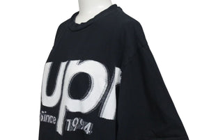 Supreme シュプリーム 21SS Intarsia Spellout インターシャ スペルアウト Tシャツ ブラック コットン サイズM 美品 中古 4c074551 