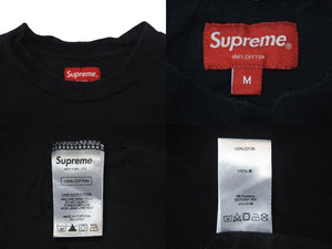 Supreme シュプリーム 21SS Intarsia Spellout インターシャ スペルアウト Tシャツ ブラック コットン サイズM 美品 中古 4c074551 