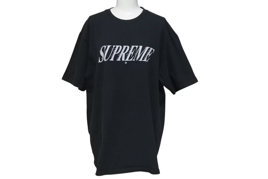 SUPREME シュプリーム 22FW Slap Shot スラップショット 半袖Tシャツ コットン ブラック サイズL 美品 中古ロゴ 4c074556 
