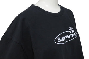 Supreme シュプリーム 半袖Ｔシャツ WARNING Logo PRINT TEE 22FW ブラック コットン サイズL 美品 中古 4c074557 