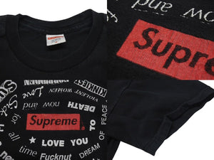 Supreme シュプリーム 半袖Ｔシャツ SPIRAL PRINT TEE スパイラルプリントTシャツ 21SS ブラック コットン M 美品 中古 4c074561 