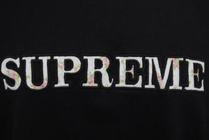 極美品 Supreme シュプリーム 18AW FLORAL Logo TEE フローラル Tシャツ ブラック サイズM 中古 4c074564 