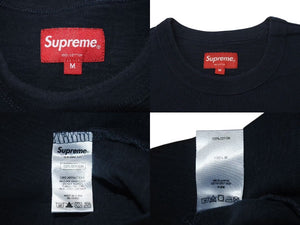 Supreme シュプリーム 半袖ロゴＴシャツ ARCH LOGO PRINT TEE 18SS ネイビー オレンジ コットン 美品 中古 4c074568 