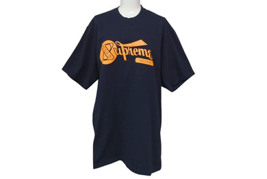 Supreme シュプリーム 24SS RECORDS TEE レコード プリント Tシャツ ネイビー コットン サイズL 美品 中古 4c074569 
