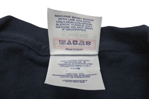 Supreme シュプリーム 24SS RECORDS TEE レコード プリント Tシャツ ネイビー コットン サイズL 美品 中古 4c074569 