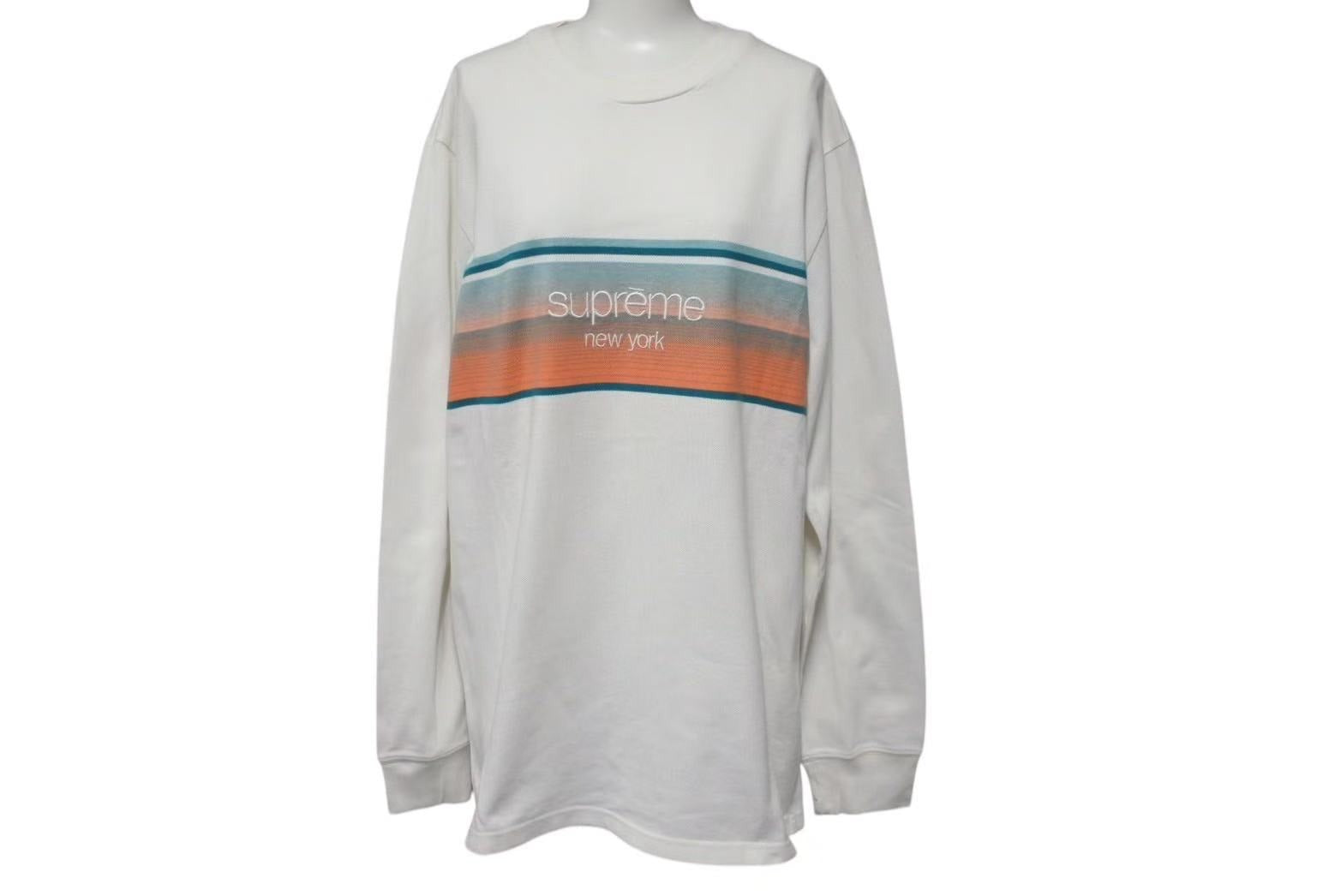 Supreme - Supreme シュプリーム 長袖Ｔシャツ SHADOW STRIPE シャドウ ストライプ 18SS ホワイト コットン M 美品 中古 4c074572 supreme – Tagged 