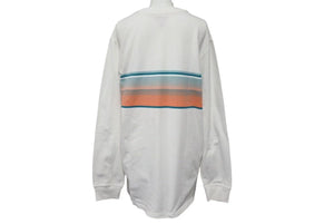 Supreme シュプリーム 長袖Ｔシャツ SHADOW STRIPE シャドウストライプ 18SS ホワイト コットン M 美品 中古 4c074572 