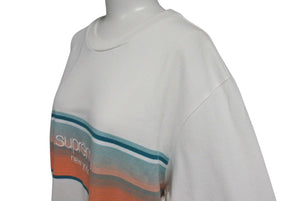 Supreme シュプリーム 長袖Ｔシャツ SHADOW STRIPE シャドウストライプ 18SS ホワイト コットン M 美品 中古 4c074572 