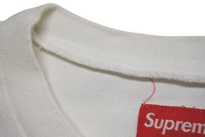 Supreme シュプリーム 長袖Ｔシャツ SHADOW STRIPE シャドウストライプ 18SS ホワイト コットン M 美品 中古 4c074572 
