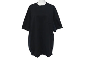 Sacai サカイ半袖Ｔシャツ リップストップパネル Tシャツ ブラック コットンポリエステル 3 24-03473M 美品 中古 4c074573 
