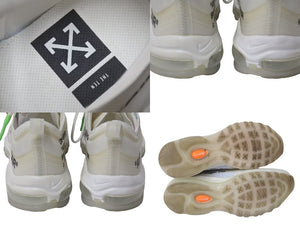NIKE x OFF-WHITE ナイキ x オフホワイト THE TEN AIR MAX 97 ザテン エアマックス97 スニーカー AJ4585-100 美品 中古 4c074576