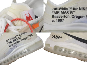 NIKE x OFF-WHITE ナイキ x オフホワイト THE TEN AIR MAX 97 ザテン エアマックス97 スニーカー AJ4585-100 美品 中古 4c074576