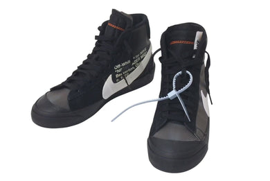 NIKE × OFF-WHITE ナイキ オフホワイト ブレーザーミッドグリムリーパー ミッドカット スニーカー ブラック THE TEN AAA3832 サイズ26.5 美品 中古 4c074577
