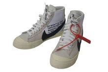 Load image into Gallery viewer, NIKE OFF-WHITE ナイキ オフホワイト ブレーザー ザ・テン THE 10 BLAZER MID スニーカー ホワイト ブラック AA3832-100 美品 中古 4c074581