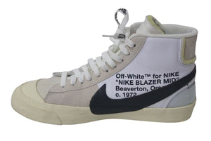 NIKE OFF-WHITE ナイキ オフホワイト ブレーザー ザ・テン THE 10 BLAZER MID スニーカー ホワイト ブラック AA3832-100 美品 中古 4c074581