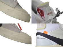 Load image into Gallery viewer, NIKE OFF-WHITE ナイキ オフホワイト ブレーザー ザ・テン THE 10 BLAZER MID スニーカー ホワイト ブラック AA3832-100 美品 中古 4c074581