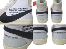 Load image into Gallery viewer, NIKE OFF-WHITE ナイキ オフホワイト ブレーザー ザ・テン THE 10 BLAZER MID スニーカー ホワイト ブラック AA3832-100 美品 中古 4c074581
