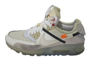 NIKE x OFF-WHITE ナイキｘオフホワイト ザテン エアマックス90 AA7293-100 ホワイト サイズ25cm 美品 中古 4c074584